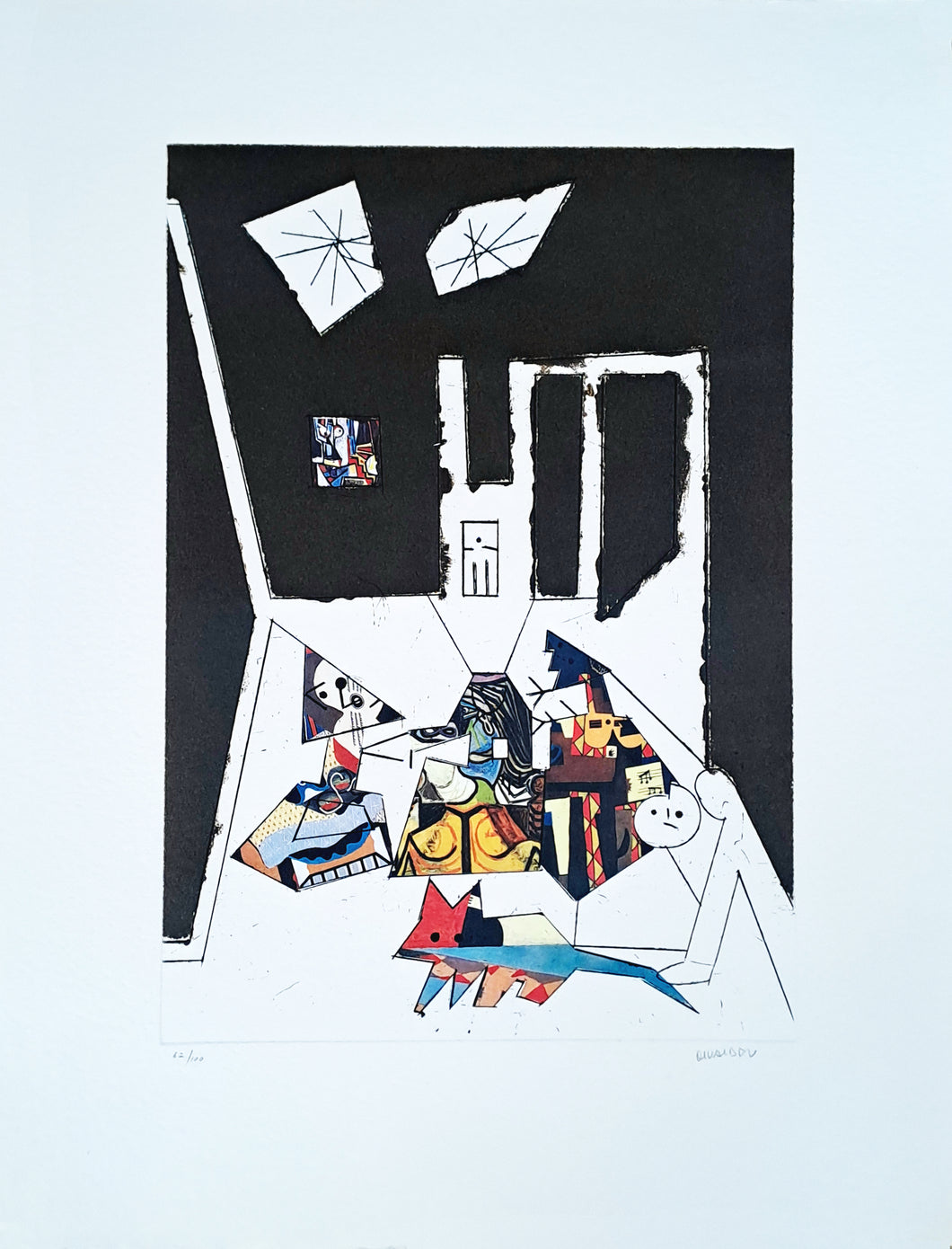 Manolo Valdés - Grabado 'El Cubismo como Pretexto' #7