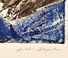 Load image into Gallery viewer, Antolín Alejandre Ruiz - Grabado &#39;Minotauro&#39; (Serie Azul)