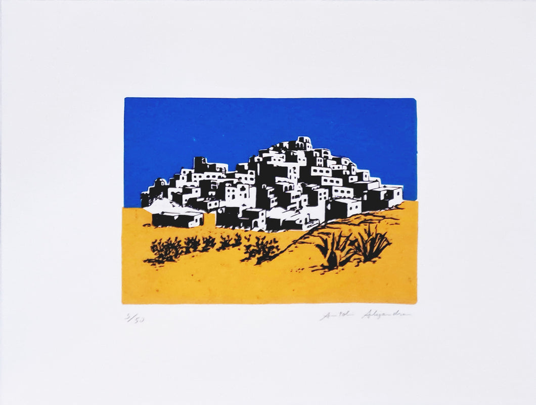 Antolín Alejandre Ruiz - Grabado 'Mojacar'