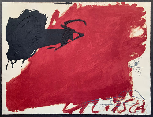 Antoni Tàpies - Grabado 'Gran Taca Roja' (Negre i Roig)