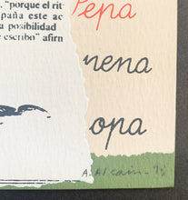 Load image into Gallery viewer, Alfredo Alcaín - Serigrafía &#39;La Escritura&#39; #11