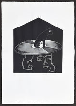 Laden Sie das Bild in den Galerie-Viewer, Eduardo Arroyo - Grabado 'La voz de su amo' (Sombreros para Alicia)