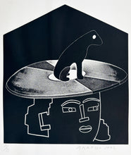Laden Sie das Bild in den Galerie-Viewer, Eduardo Arroyo - Grabado 'La voz de su amo' (Sombreros para Alicia)