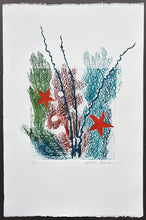 Load image into Gallery viewer, Antolín Alejandre Ruiz - Collagraph 'Fondo Marino Estrellas'