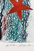 Load image into Gallery viewer, Antolín Alejandre Ruiz - Collagraph 'Fondo Marino Estrellas'