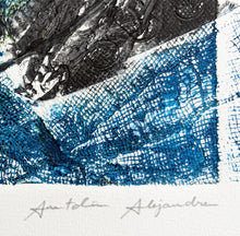 Laden Sie das Bild in den Galerie-Viewer, Antolín Alejandre Ruiz - Grabado 'Minotauro' (Serie Azul)
