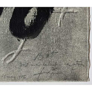 Antoni Tàpies - Litografía 'Variations sur un Thème Musical 18'