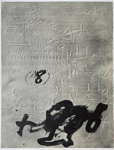 Antoni Tàpies - Litografía 'Variations sur un Thème Musical 18'