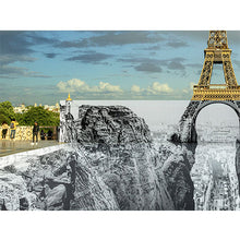 Load image into Gallery viewer, JR - Glicée &quot;Trompe l&#39;oeil, Les Falaises du Trocadéro, 21 de mayo de 2021, 20h03, París, Francia, 2021&quot;