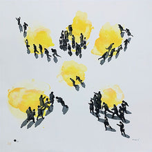 Load image into Gallery viewer, Juan Genovés - Serigrafía sobre lienzo &quot;Persecución&quot;