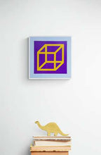 Laden Sie das Bild in den Galerie-Viewer, Sol LeWitt - Linograbado 'Open Cube in Color on Color' #2