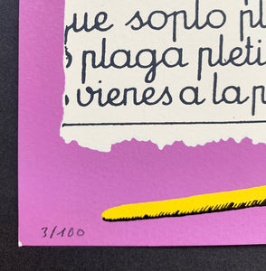 Alfredo Alcaín - Serigrafía 'La Escritura' #4