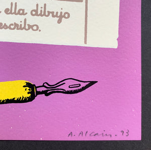 Alfredo Alcaín - Serigrafía 'La Escritura' #4