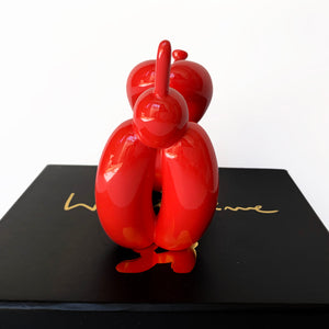 Whatshisname (Sebastian Burdon) - Escultura "Downward Balloon Dog Mini Red" (10 cm)