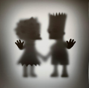 Whatshisname (Sebastian Burdon) - Serigrafía/Glicée 'Gone Lisa and Bart' (60x60 cm)
