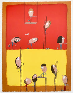 Moisés Yagües - Litografía "Los Ayudantes de Rothko"