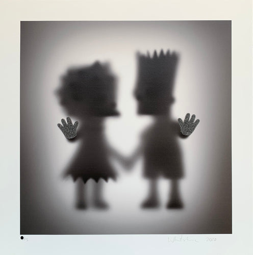 Whatshisname (Sebastian Burdon) - Serigrafía/Glicée 'Gone Lisa and Bart' Diamond Dust (60x60 cm)